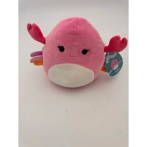 Squishmallows Kid's Cailey The Crab Plush Toy Pink/White NWT